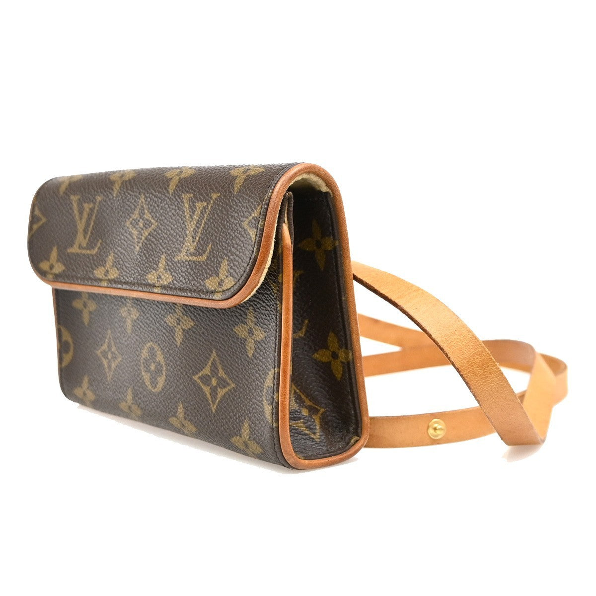 Louis Vuitton Florentine Pochette Damier, Brown, Canvas, Clutch