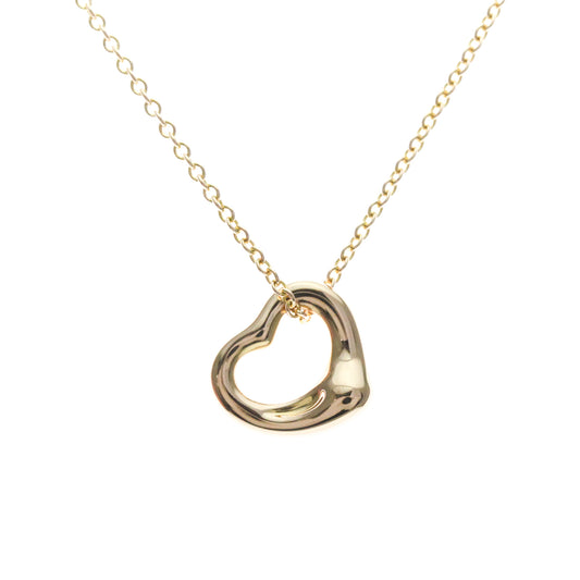 Tiffany & Co. Elsa Peretti Open Heart Pendant 18K Yellow Gold, Gold, Pink Gold, Necklace