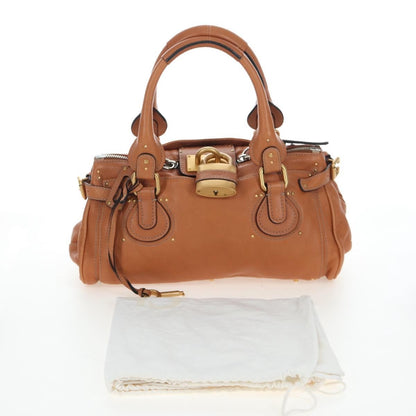 Chloe Paddington Leather, Brown, Leather, Tote Bag