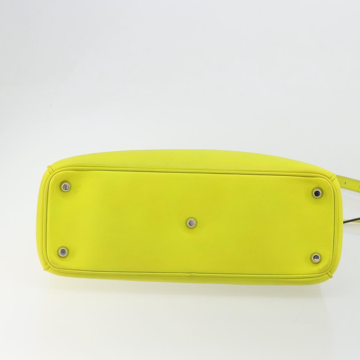 Christian Dior Diorissimo Tote Smooth Calfskin, Yellow, Leather, Handbag