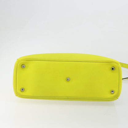 Christian Dior Diorissimo Tote Smooth Calfskin, Yellow, Leather, Handbag