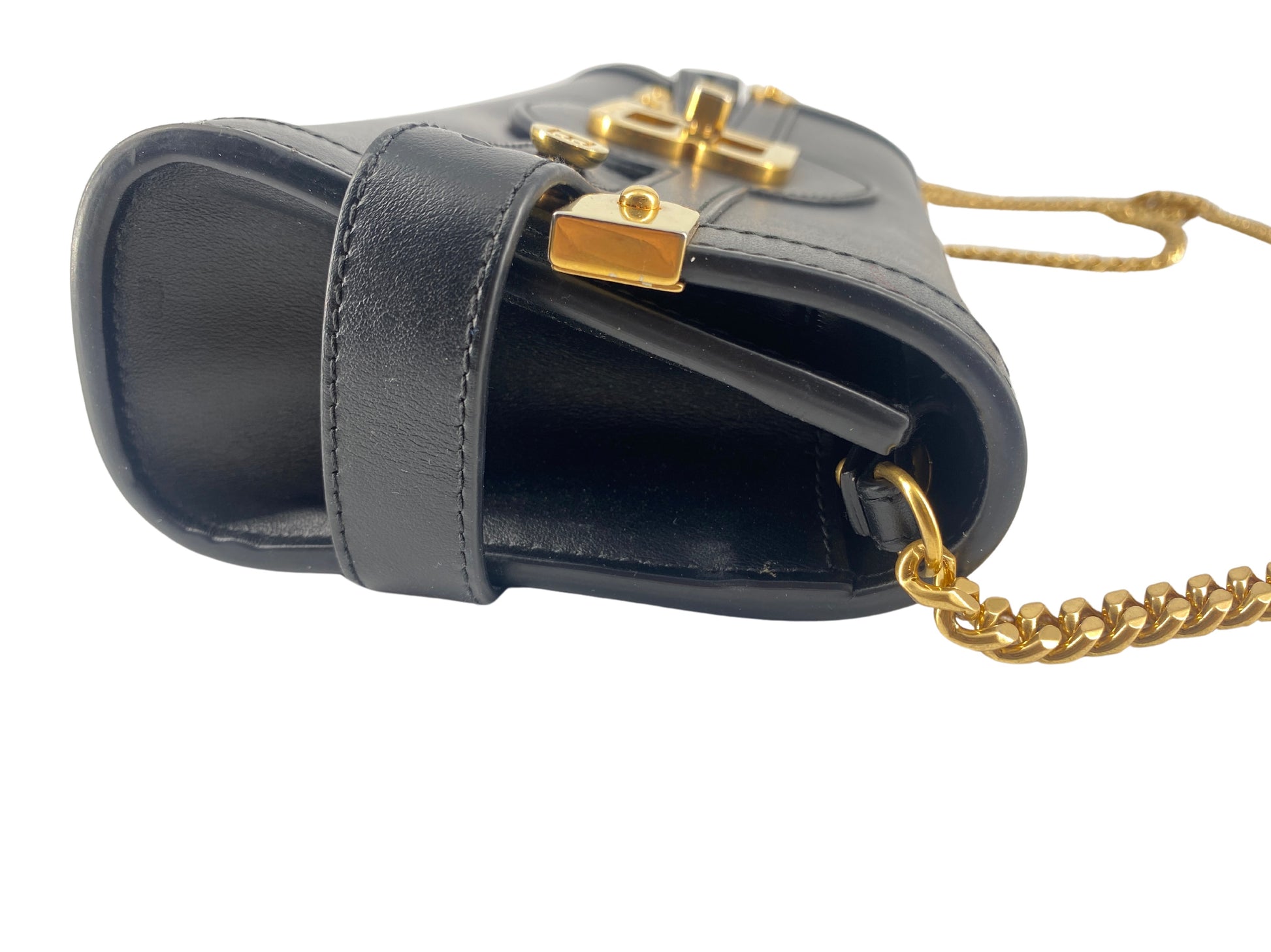 Balmain B-Buzz Leather, Black, Leather, Shoulder Bag