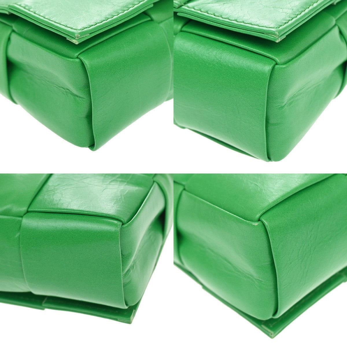 Bottega Veneta Cassette Maxi Intrecciato Leather, Green, Leather, Crossbody Bag