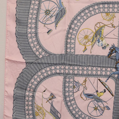 Hermes Carré 90 Silk multicolor, Pink, Silk, Scarf