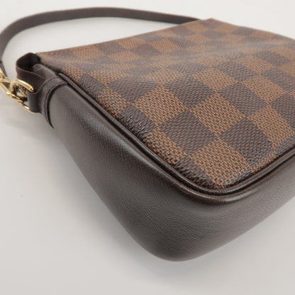 Louis Vuitton Trousse Make Up Damier, Brown, Canvas, Clutch