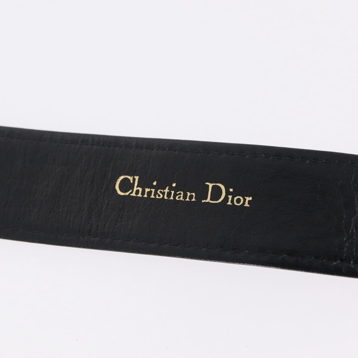 Christian Dior D Buckle Belt Canvas and Leather, Navy, Canvas, Belt