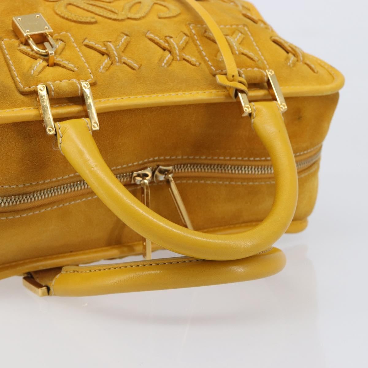 Loewe Amazona Suede, Yellow, Suede, Handbag