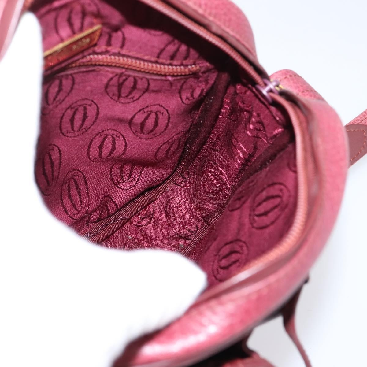 Cartier Tasseled Must de Cartier Leather, Burgundy, Leather, Shoulder Bag