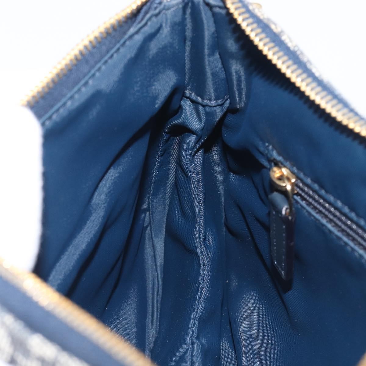 Christian Dior Saddle Messenger Oblique Canvas, Navy, Canvas, Clutch