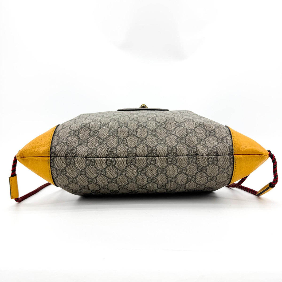 Gucci Neo Vintage Drawstring GG Coated Canvas, Brown, Canvas, Backpack