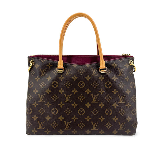 Louis Vuitton Pallas Shopper Monogram Canvas and Calfskin, Brown, Canvas, Tote Bag