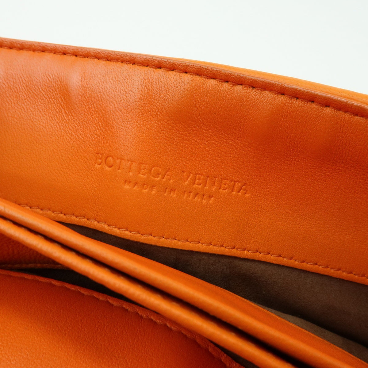 Bottega Veneta Olimpia Intrecciato Nappa, Orange, Leather, Crossbody Bag
