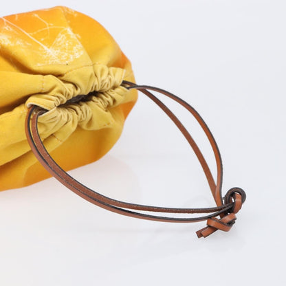 Loewe Paula Drawstring Printed Canvas, Orange, Canvas, Clutch