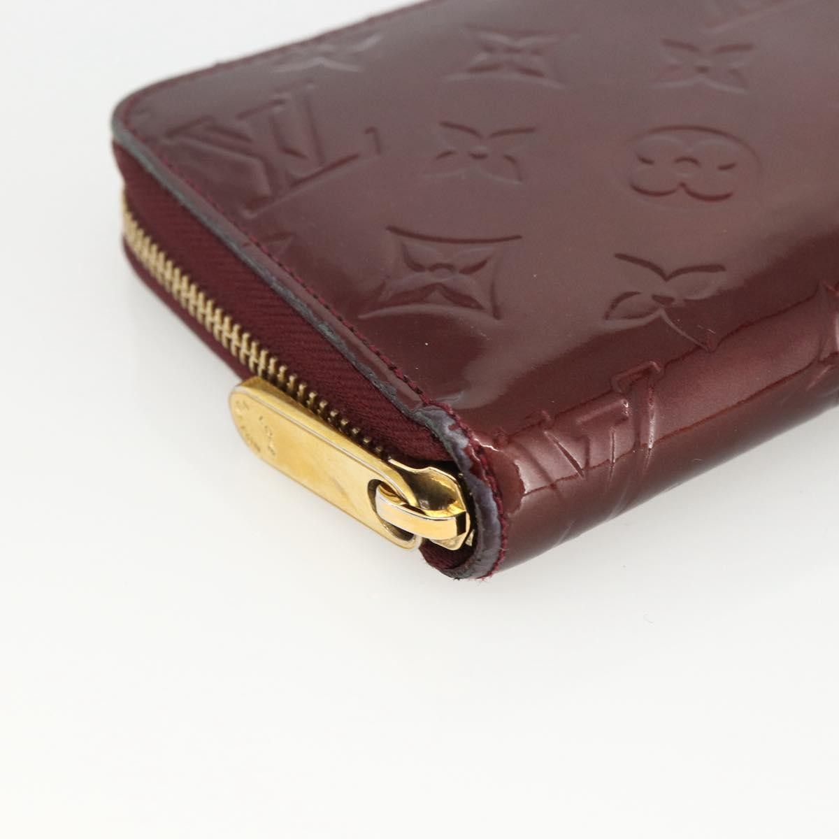 Louis Vuitton Zippy Leather, Red, Patent Leather, Wallet