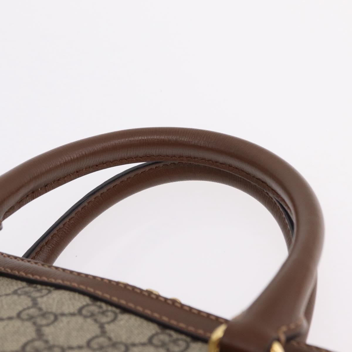 Gucci Horsebit 1955 Top Handle GG Coated Canvas with Leather, Beige, Canvas, Handbag