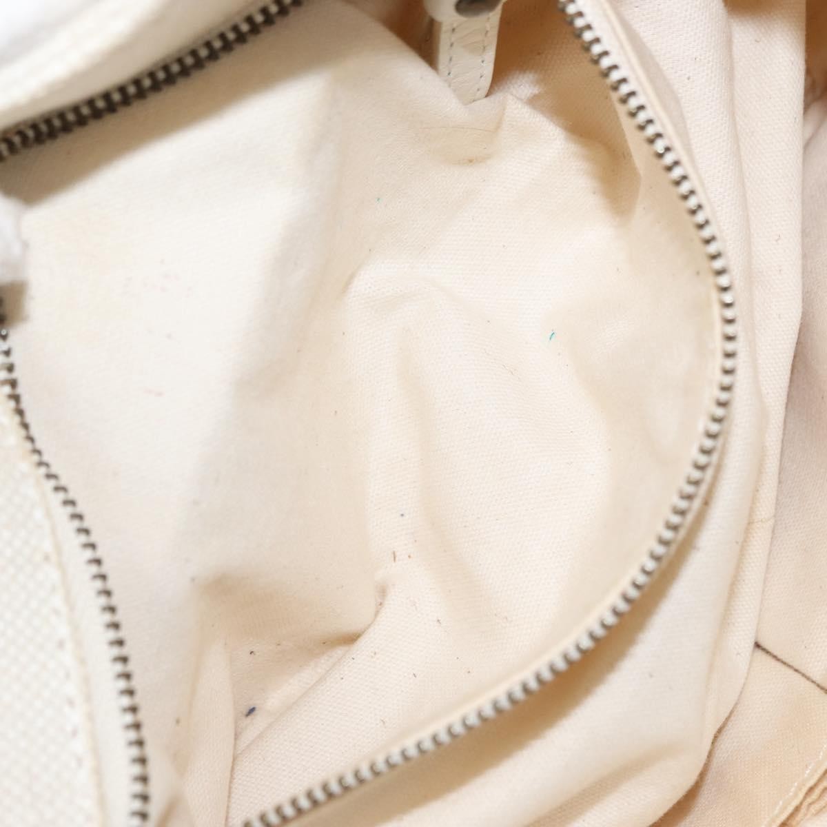 Chloe Vintage Leather, White, Canvas, Handbag
