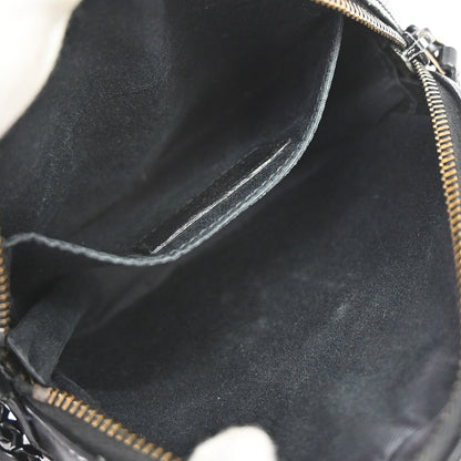 Saint Laurent Vinyle Round Camera Matelasse Chevron Leather, Black, Leather, Crossbody Bag