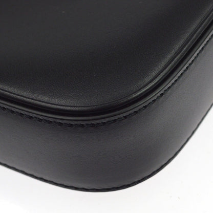 Saint Laurent Le 5 a 7 Vertical Leather, Black, Leather, Shoulder Bag