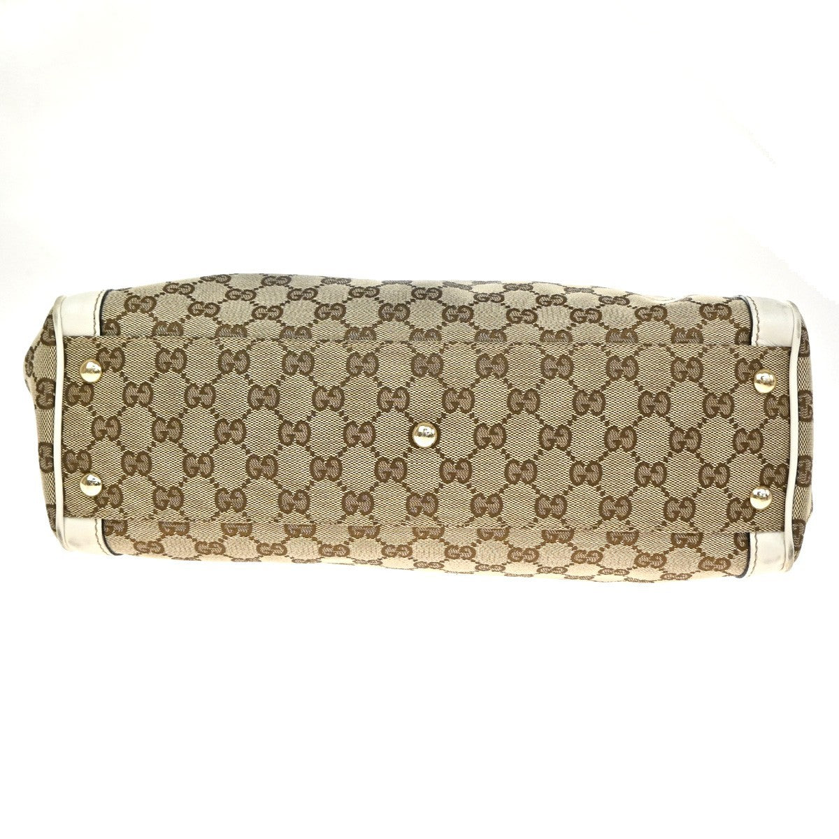 Gucci Trophy GG Canvas with Leather, Brown, Canvas, Tote Bag