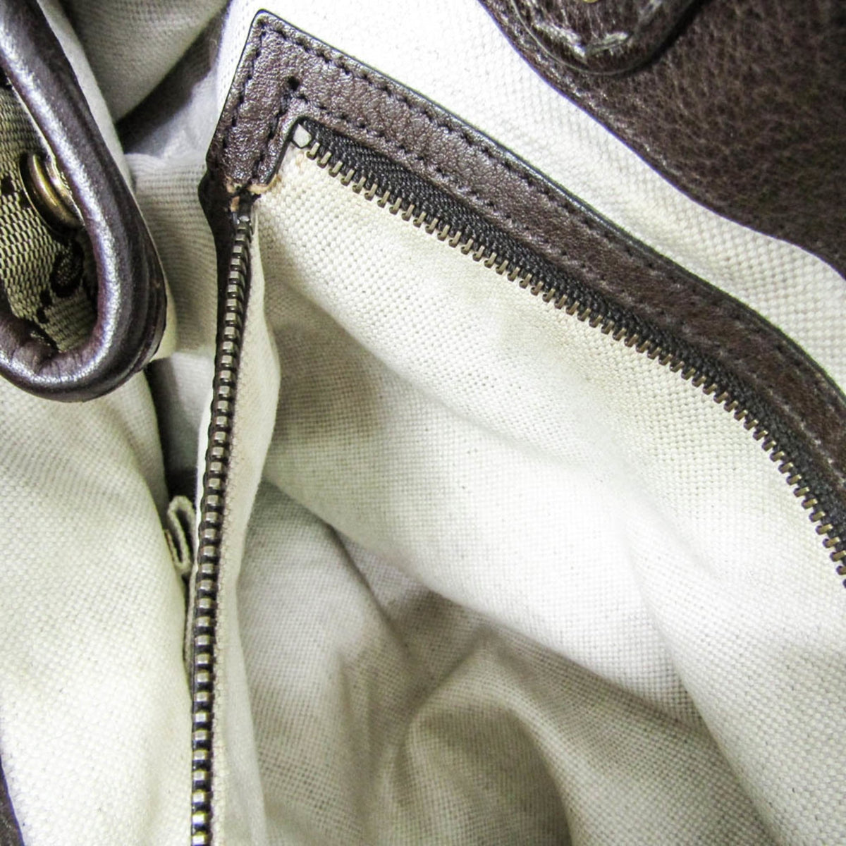 Gucci GG Running GG Canvas with Leather, Beige, Canvas, Tote Bag