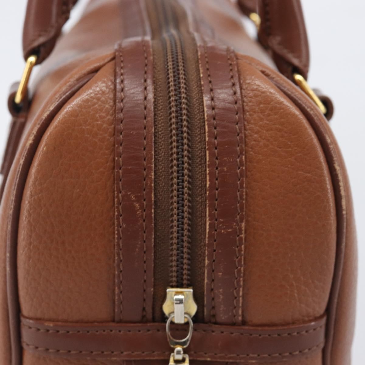 Burberry Vintage Boston Leather, Brown, Leather, Handbag