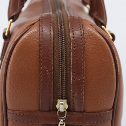 Burberry Vintage Boston Leather, Brown, Leather, Handbag