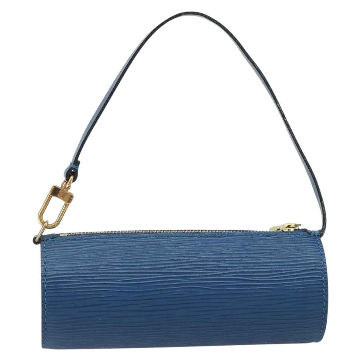 Louis Vuitton Soufflot Pochette Epi Leather, Blue, Leather, Clutch