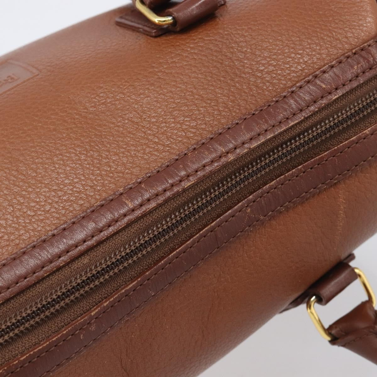 Burberry Vintage Boston Leather, Brown, Leather, Handbag