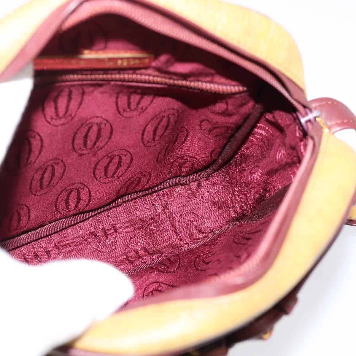 Cartier Tasseled Must de Cartier Leather, Beige, Leather, Shoulder Bag