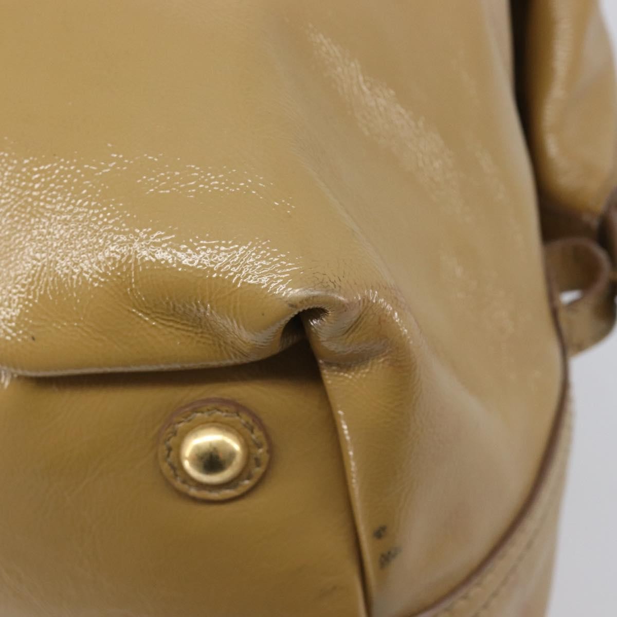 Saint Laurent Easy Y Satchel Patent, Beige, Patent Leather, Handbag
