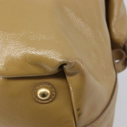 Saint Laurent Easy Y Satchel Patent, Beige, Patent Leather, Handbag