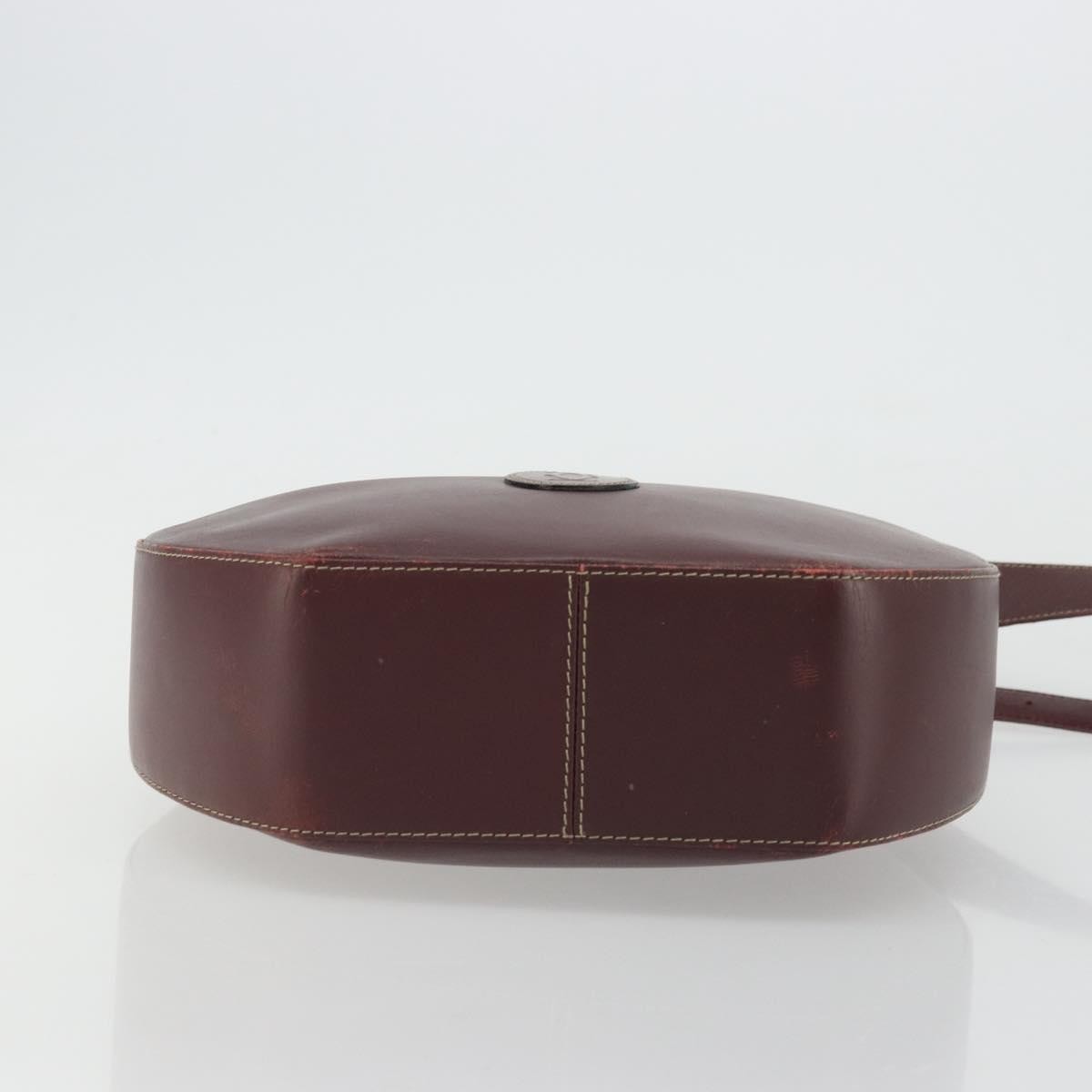 Cartier Vintage must de Cartier Leather, Burgundy, Leather, Shoulder Bag