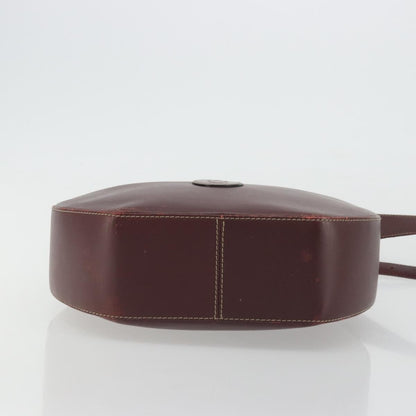 Cartier Vintage must de Cartier Leather, Burgundy, Leather, Shoulder Bag