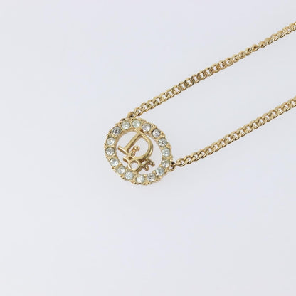 Christian Dior Vintage Logo Pendant Metal, Gold, Metal, Necklace