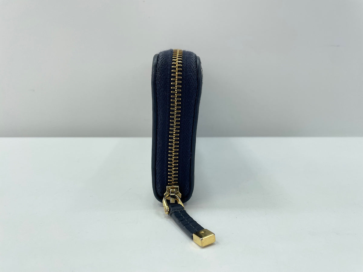 Christian Dior 30 Montaigne Voyageur canvas, Navy, Canvas, Wallet