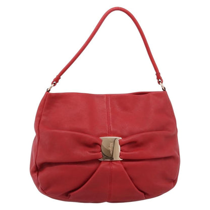 Salvatore Ferragamo Miss Vara Giusy Hobo Leather, Red, Leather, Shoulder Bag