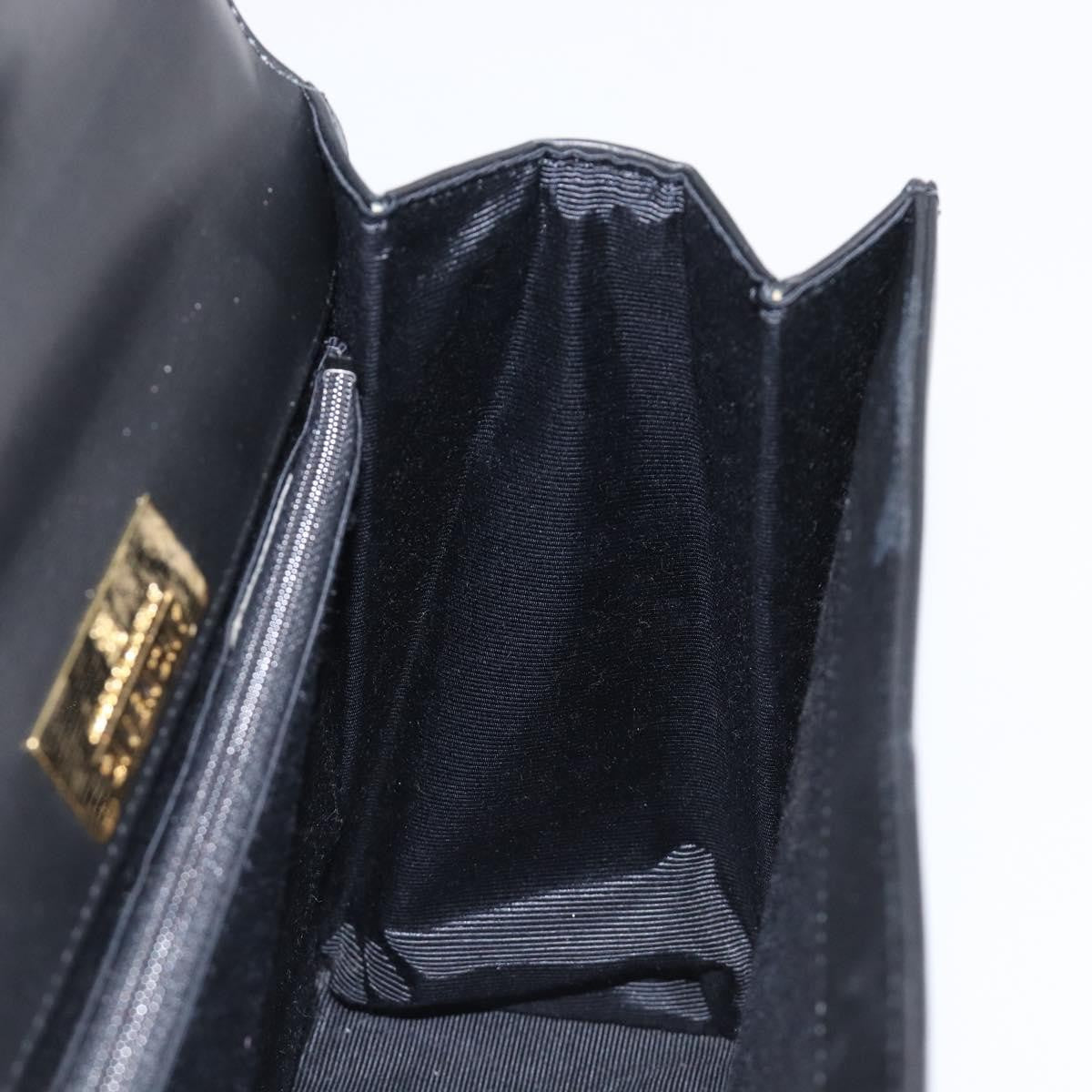 Valentino Garavani Top Handle Flap Leather, Black, Leather, Handbag