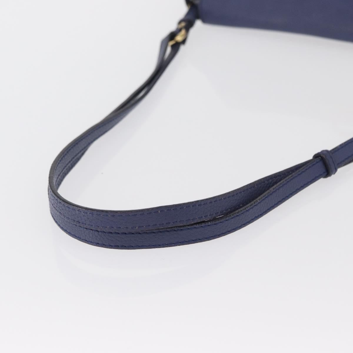 Salvatore Ferragamo Abbey Leather, Navy, Leather, Shoulder Bag