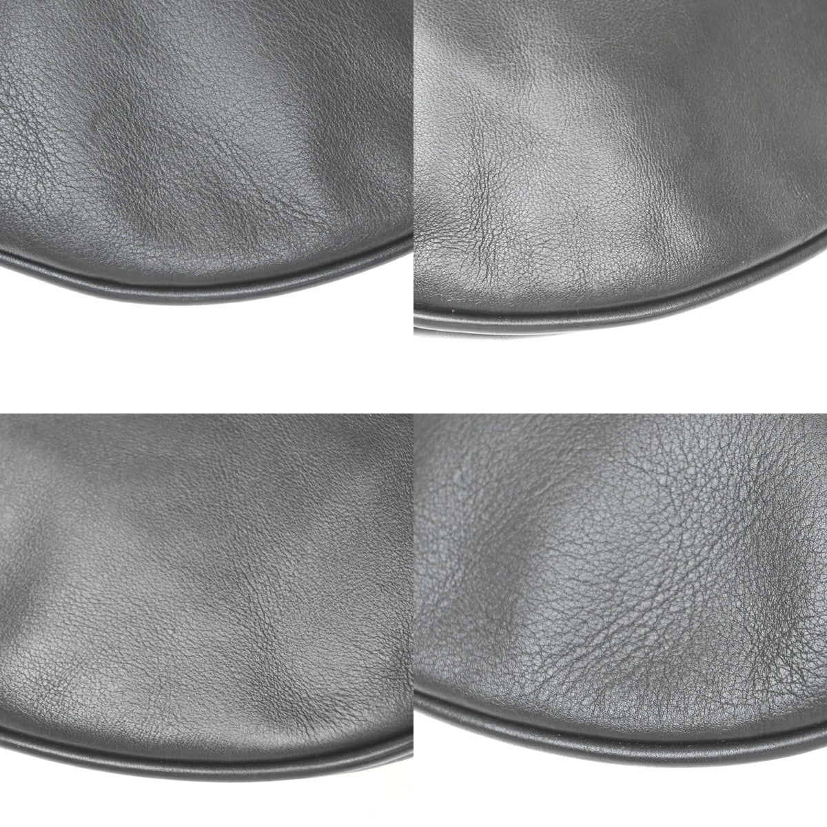 Gucci Vintage Web Half Moon Leather, Black, Leather, Shoulder Bag