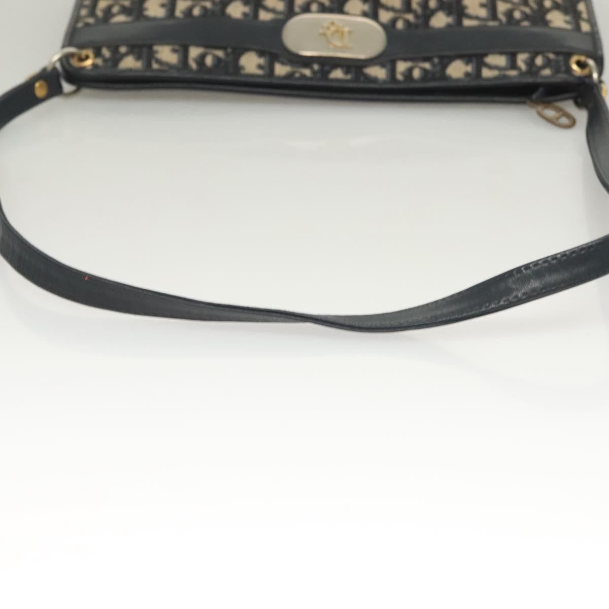 Christian Dior Vintage Trotter Canvas, Navy, Canvas, Shoulder Bag