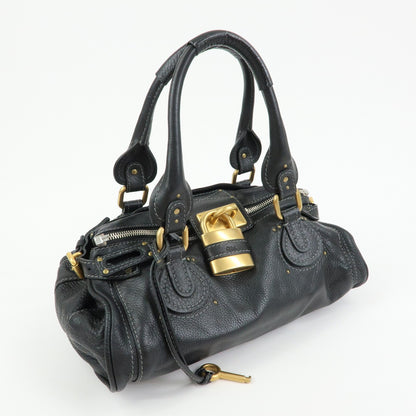 Chloe Paddington Body Leather, Black, Leather, Handbag