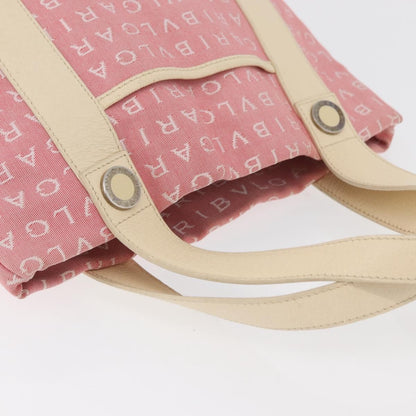 Bvlgari Logomania Canvas, Pink, Canvas, Shoulder Bag