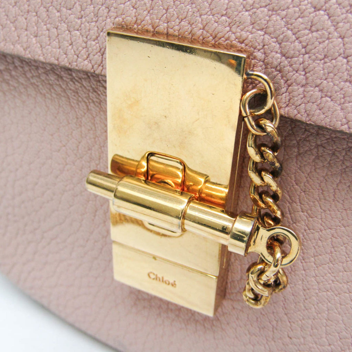 Chloe Drew Leather, Pink, Leather, Crossbody Bag