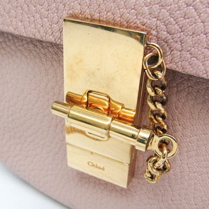 Chloe Drew Leather, Pink, Leather, Crossbody Bag