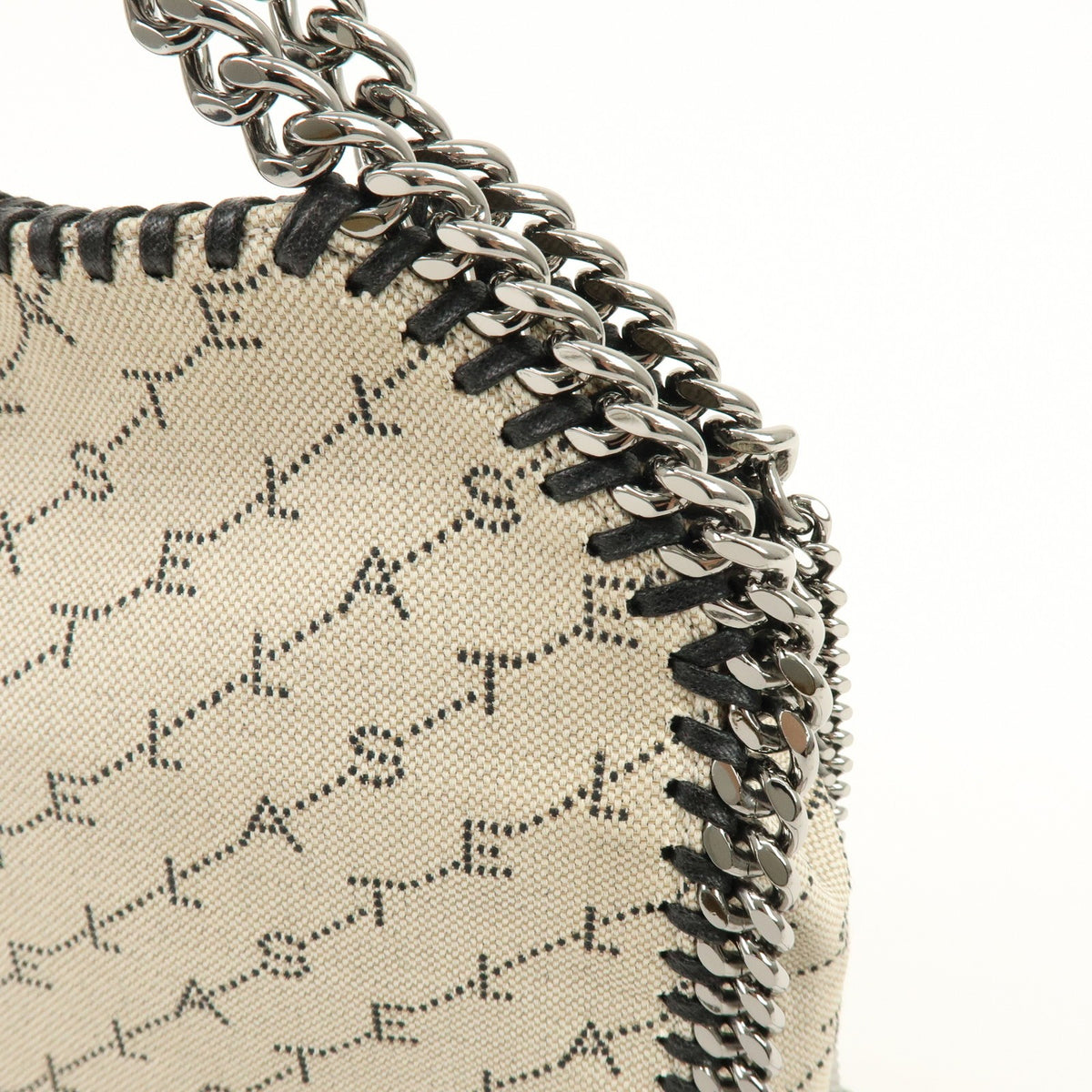 Stella McCartney Falabella Faux Leather, Beige, Canvas, Tote Bag