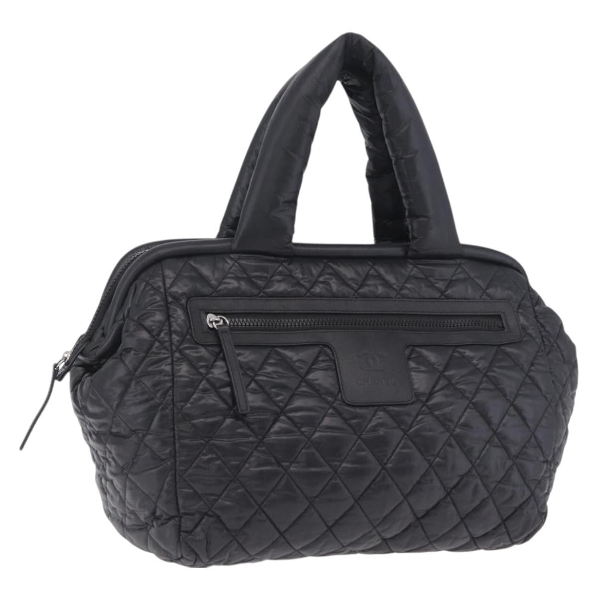 Chanel Coco Cocoon Bowling Quilted Nylon, Black, Nylon, Handbag