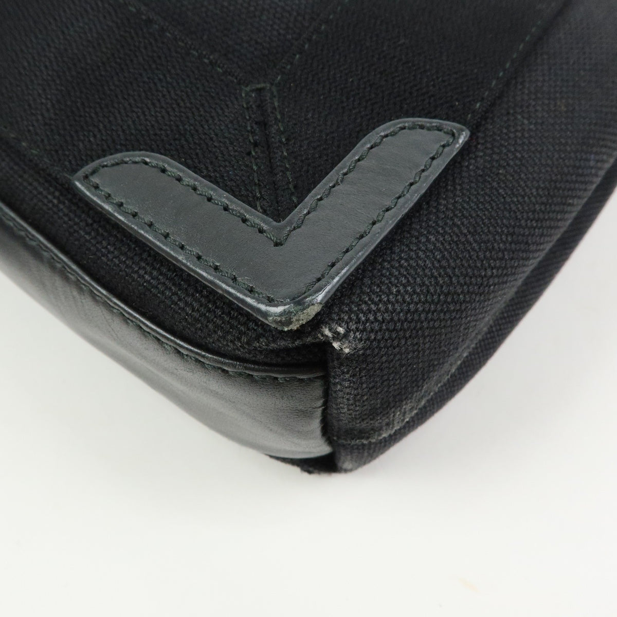Balenciaga Navy Cabas Canvas with Leather, Black, Canvas, Tote Bag