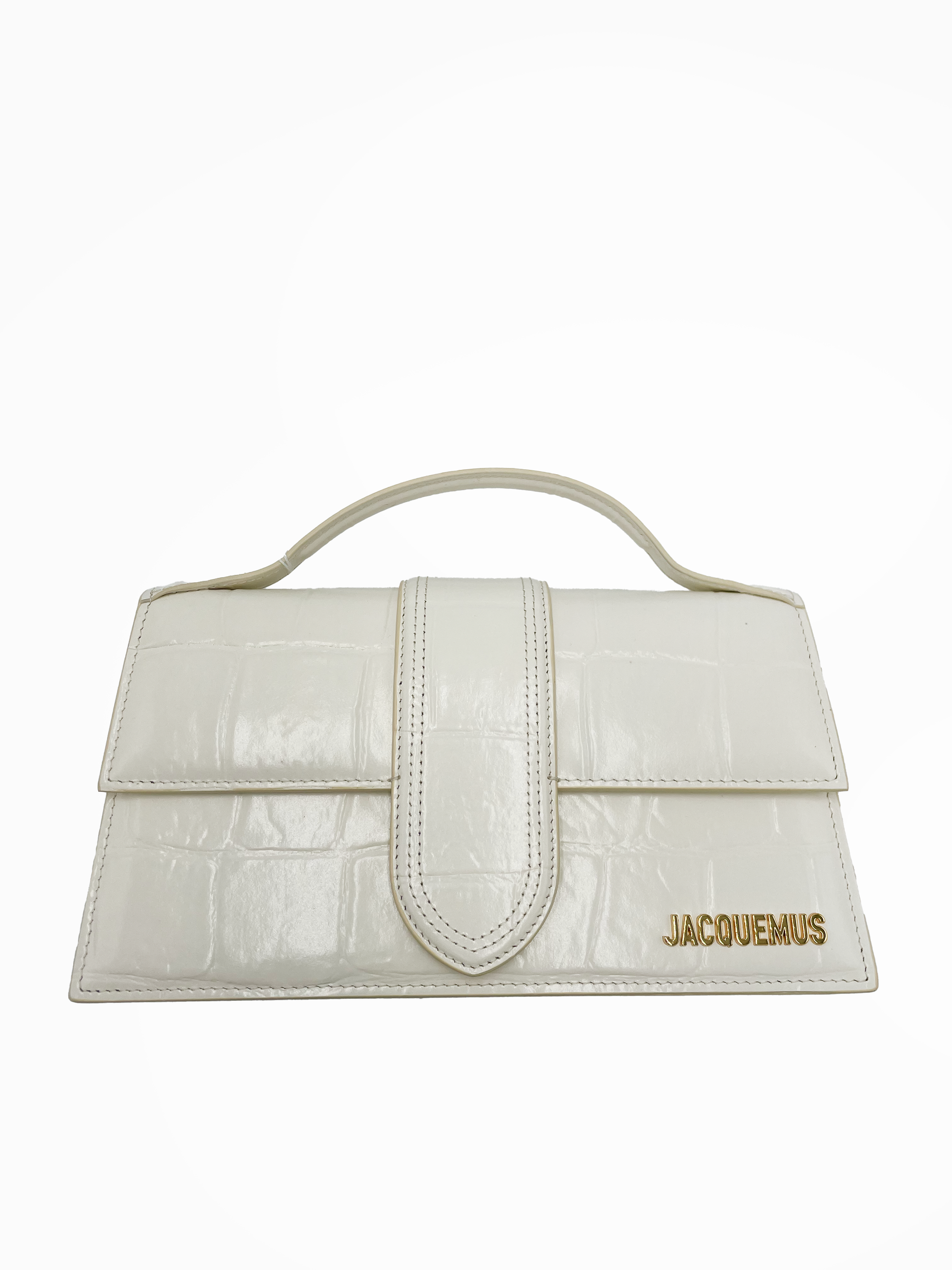 Jacquemus Le Bambidou Flap Bag Shearling, WHITE, LEATHER, Travel bag