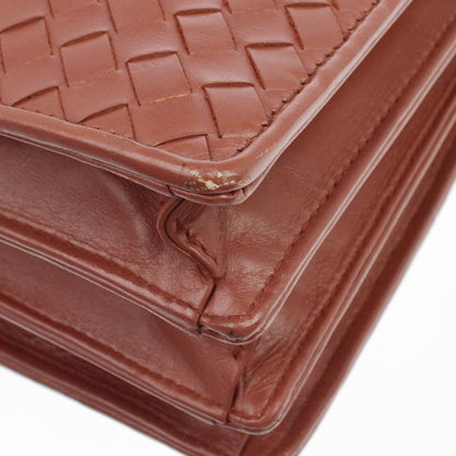 Bottega Veneta Soft Slim Intrecciato Nappa, Brown, Leather, Briefcase