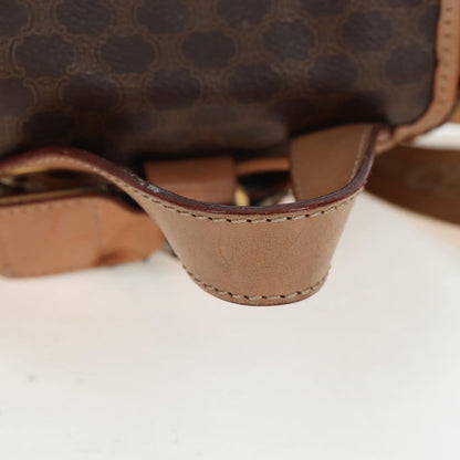 Celine Vintage Macadam Canvas, Brown, Canvas, Backpack